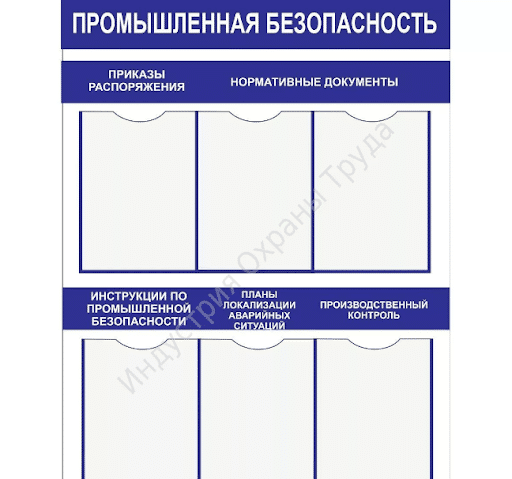 Стенд «Уголок охраны труда» с 6 карманами (OT) - Купить в Компас